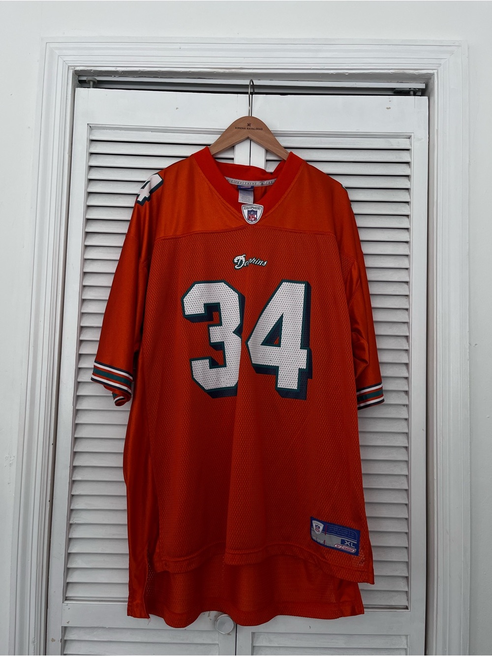 NFL Miami Dolphins #34 Orange Football Jersey